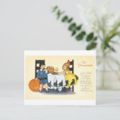 ouderwetse halloween, Boy & Girl Briefkaart (Staand voorkant)