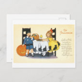 ouderwetse halloween, Boy & Girl Briefkaart (Voorkant / Achterkant)