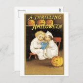 ouderwetse halloween, Boy & Girl Briefkaart (Voorkant / Achterkant)