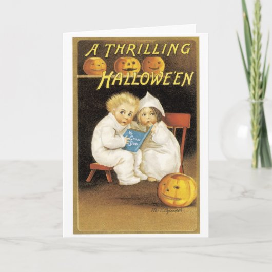 ouderwetse halloween, Boy & Girl Kaart (Voorkant)