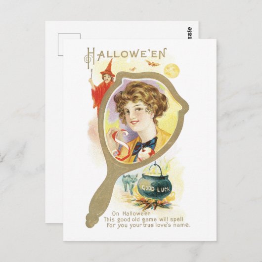 ouderwetse Halloween Briefkaart (Voorkant / Achterkant)