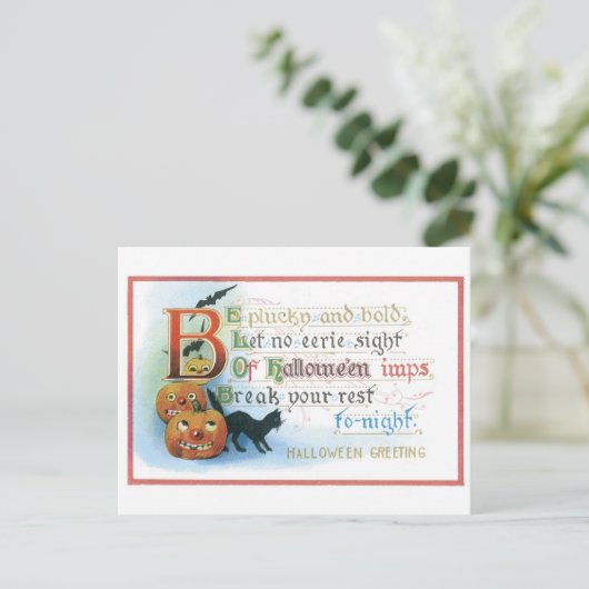 ouderwetse Halloween Briefkaart (Staand voorkant)