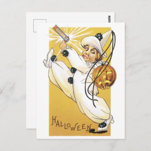 ouderwetse Halloween Briefkaart (Voorkant / Achterkant)