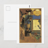 ouderwetse Halloween Briefkaart (Voorkant / Achterkant)