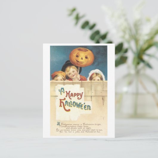 ouderwetse Halloween Briefkaart (Staand voorkant)