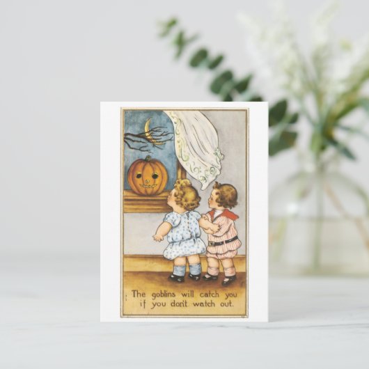 ouderwetse Halloween Briefkaart (Staand voorkant)