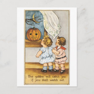 Ouderwetse Halloween Briefkaart