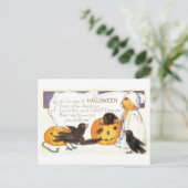 ouderwetse halloween, Crow Briefkaart (Staand voorkant)