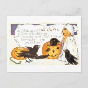 ouderwetse halloween, Crow Briefkaart