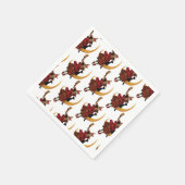 ouderwetse halloween, heks met zwarte kat servetten (Hoek)