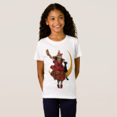 ouderwetse halloween, heks met zwarte kat t-shirt (Voorkant volledig)