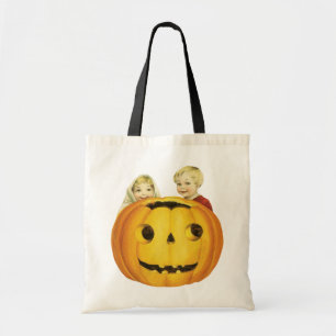 ouderwetse halloween, Jack-o'-lantaarn (pompoen) Tote Bag