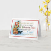 ouderwetse Halloween Kaart (Gele Bloem)