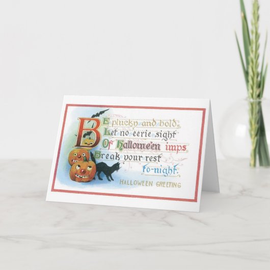 ouderwetse Halloween Kaart (Voorkant)