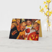 ouderwetse halloween kaart (Gele Bloem)