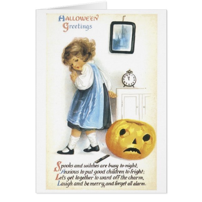 ouderwetse halloween, meisje (Voorkant)