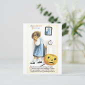 ouderwetse halloween, meisje briefkaart (Staand voorkant)