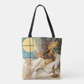 ouderwetse halloween, meisje met feesten tote bag (Achterkant)