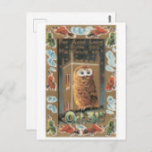 ouderwetse Halloween, Owl Briefkaart (Voorkant / Achterkant)