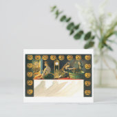 ouderwetse halloween, pompoen briefkaart (Staand voorkant)