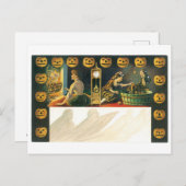 ouderwetse halloween, pompoen briefkaart (Voorkant / Achterkant)