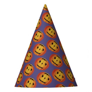 ouderwetse halloween, pompoen (jack-o'-lantaarn) feesthoedjes