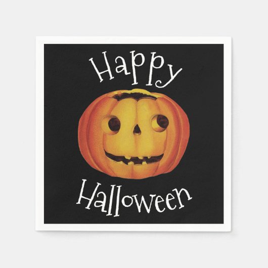 ouderwetse halloween, pompoen (jack-o'-lantaarn) servet (Voorkant)