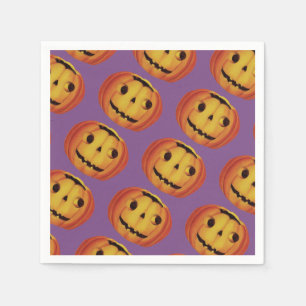 ouderwetse halloween, pompoen (jack-o'-lantaarn) servet