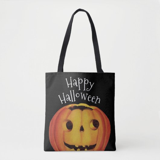 ouderwetse halloween, pompoen (jack-o'-lantaarn) tote bag (Voorkant)