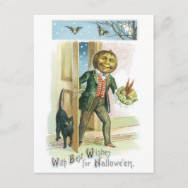 ouderwetse halloween, pompoenman briefkaart