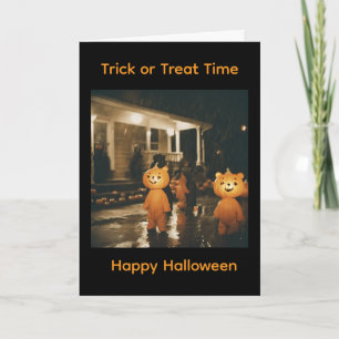 Ouderwetse Halloween wenskaart Feestdagen Kaart