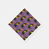 ouderwetse Halloween, witch cat die Violin speelt Servetten (Hoek)