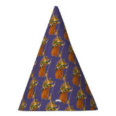 ouderwetse Halloween, witch girl met zwarte kat Feesthoedjes (Rechts)