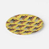 ouderwetse Halloween, witch girl met zwarte kat Papieren Bordje (Gekanteld)