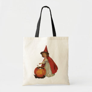 ouderwetse Halloween, witch girl Tote Bag