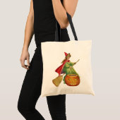 ouderwetse Halloween, witch girl Tote Bag (Voorkant (product))