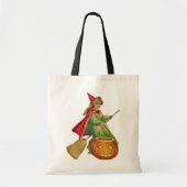 ouderwetse Halloween, witch girl Tote Bag (Voorkant)