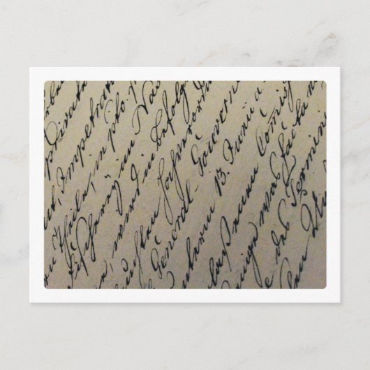 ouderwetse handschrift briefkaart (Voorkant)