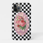 Ouderwetse Harlekijn Roze Rozen Case-Mate iPhone Case (Achterkant)