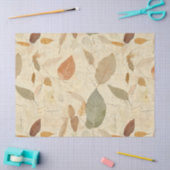 Ouderwetse Herbarium Geperste Bladeren Bruin Goud Tissuepapier (Craft)