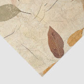 Ouderwetse Herbarium Geperste Bladeren Bruin Goud Tissuepapier (Detail)