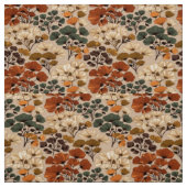 Ouderwetse herfst bloem botanisch patroon stof (Swatch)