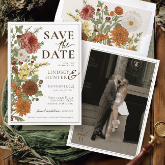 Ouderwetse Herfst Bloem Romantische Tuin Foto Brui Save The Date