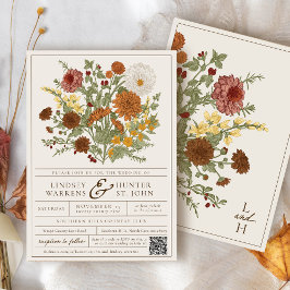 Ouderwetse Herfst Bloem Romantische Tuin Herfst Br Kaart