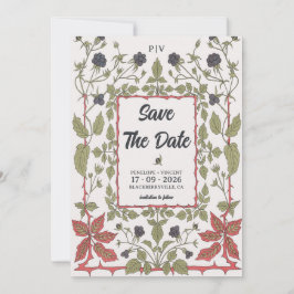 Ouderwetse Herfst Bramen Bewaar de Datum Save The Date