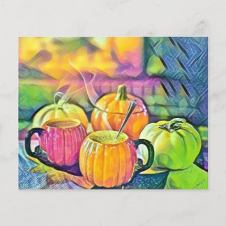 Ouderwetse herfst pompoenen herfstkleuren aquarel 