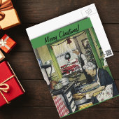 Ouderwetse  Home Christmas Briefkaart