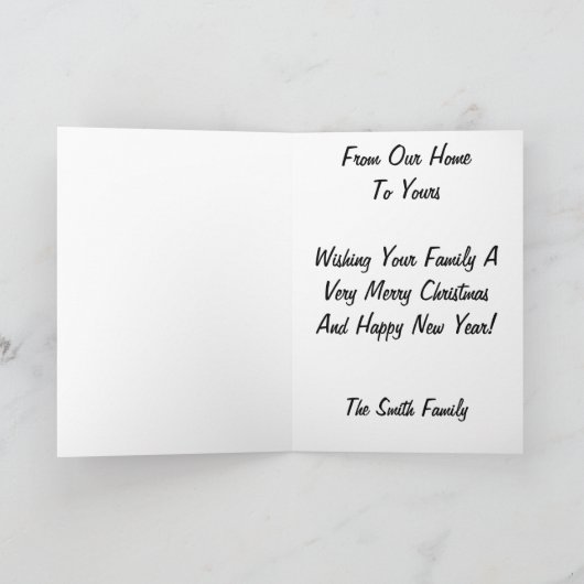 Ouderwetse  Home Christmas Kaart (Binnen)