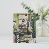  Ouderwetse Home Keuken Kerstkaarten Feestdagenkaart (Staand voorkant)