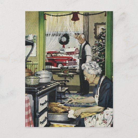  Ouderwetse Home Keuken Kerstkaarten Feestdagenkaart (Voorkant)